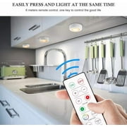6pcs LED Spotlights 2 Remote Controls RGB Design - Multicolored White