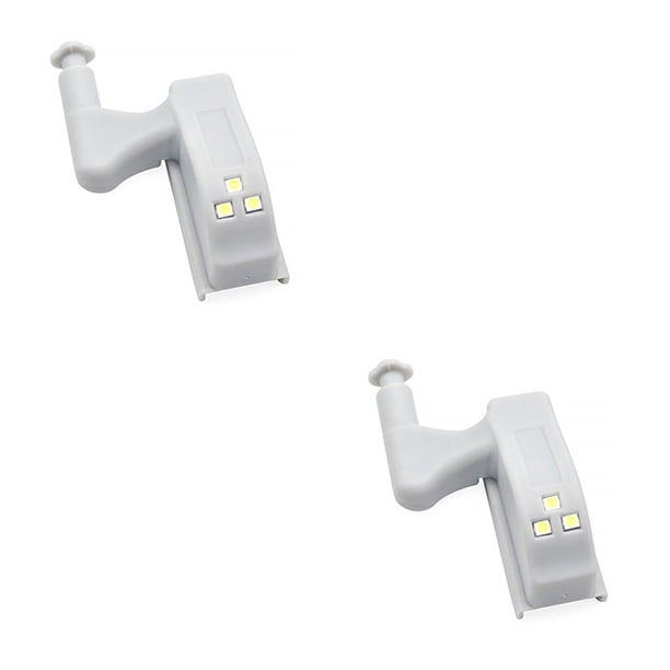 Monstrate Gabinete de luz con Sensor inteligente LED, bisagra de cocina, lámpara de noche de plástico con pilas, suministros de luces para el baño y la Gris 2piezas Monstrate CBP031438