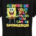 thumbnail image 3 of SpongeBob SquarePants - Always Be Yourself Spongebob - Women's Short Sleeve Graphic T-Shirt, 3 of 6