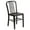 Black and Gold, variant on Bowery Hill 18.5" Modern Steel Metal Indoor-Outdoor Dining Chair in Green