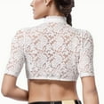 thumbnail image 5 of TAIAOJING Women's Bavarian Oktoberfest Classic Crop Top Underwire Lace Vest Elegant Dirndl Lace For Oktoberfest Blouse Shirt, 5 of 7