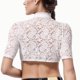 thumbnail image 4 of Gibobby Conjunto de lencería 1 pieza de lencería con para mujer, chaleco de encaje, blusa Dirndl elegante para mujer, blusa de encaje para lencería Oktoberfest(Blanco, 3XL), 4 of 5