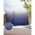 thumbnail image 6 of Pack of 2 Outdoor Pillow Covers, Blue Gray Gradient Waterproof Square Throw Pillowcase Cushion Decorative Pillow Covers for Couch Patio Tent, 24x24 in, 6 of 6
