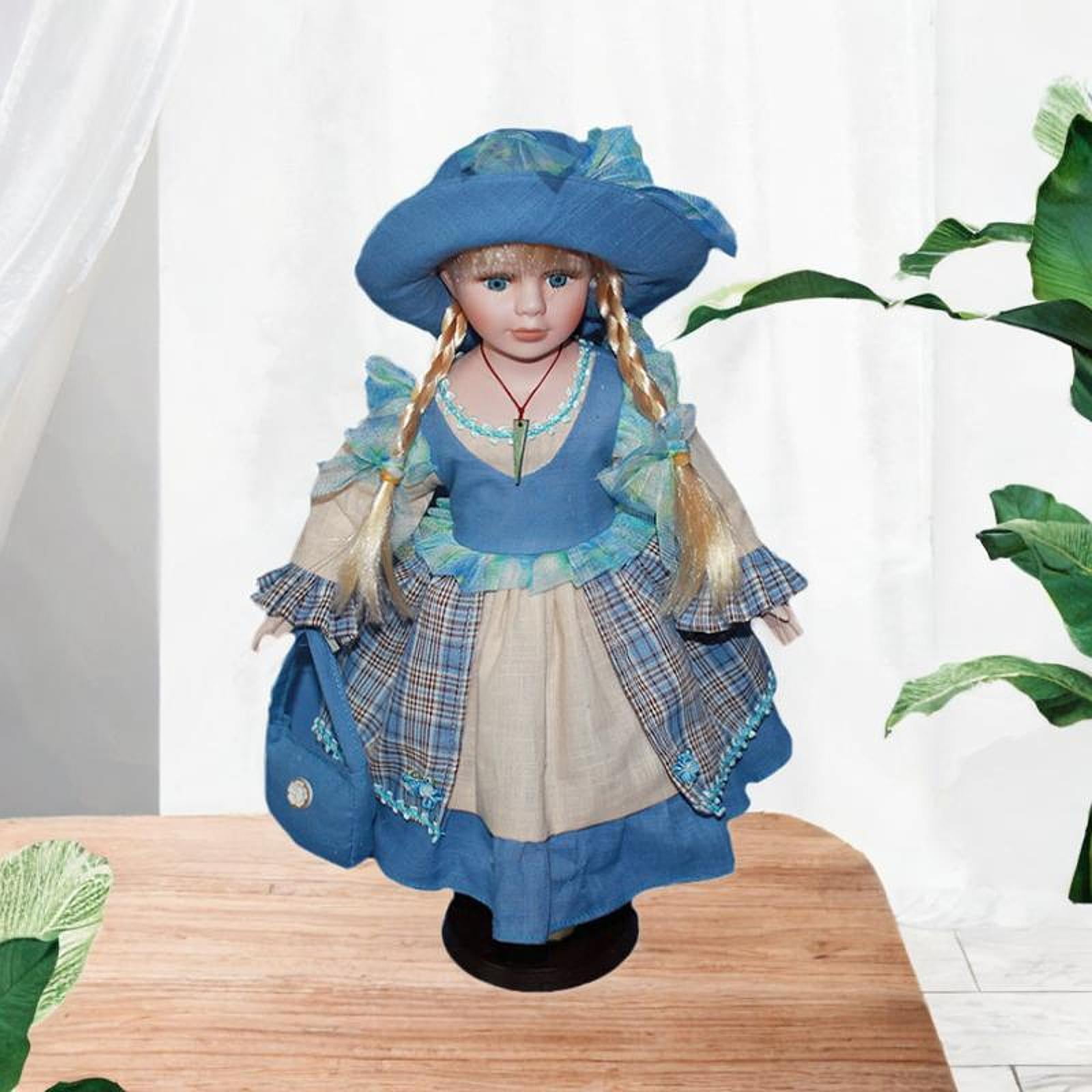 TISHITA 15.75'' Porcelain Doll Dressed Porcelain Doll in Outfit