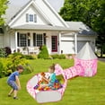 thumbnail image 4 of Toddler Pop Up Playhouse Toy TeqHome 3 in 1 Kids Ball Pit Play Tent with Tunnel for Boys Girls Indoor Outdoor Pink, 4 of 12