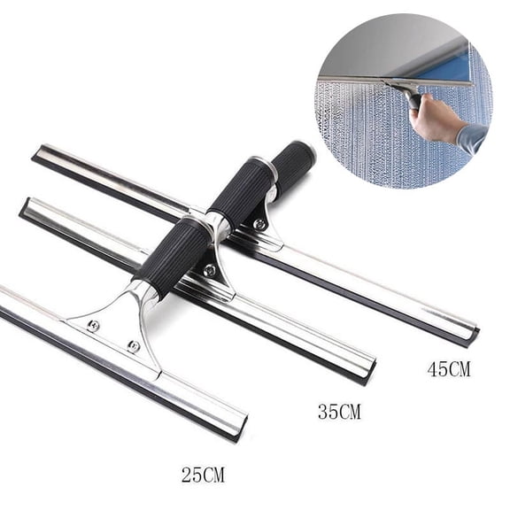 tooloflife Glass Cleaner Shower Squeegees for Bathroom Kitchen Shower Doors Mirrors 25CM-45CM Silver