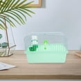 thumbnail image 4 of Pawsdot Portable Bird Travel Cage Light Green ABS and Iron with Perch Food Box Water Dispenser, 4 of 6