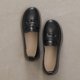 thumbnail image 3 of 2022 Zapatos planos de piel auténtica suave para primavera y otoño, zapatos sin cordones para enfermeras, mocasines planos blancos, 3 of 5