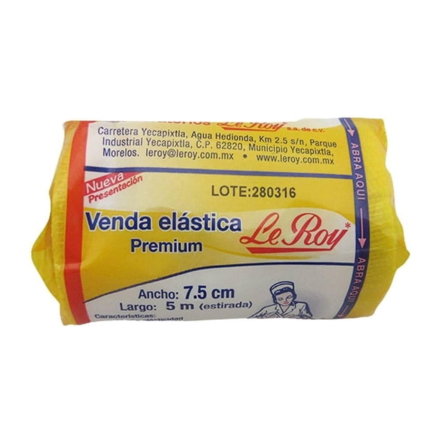 Venda elástica Le Roy ancho 7.5 cm X 5 m de largo 1 pza