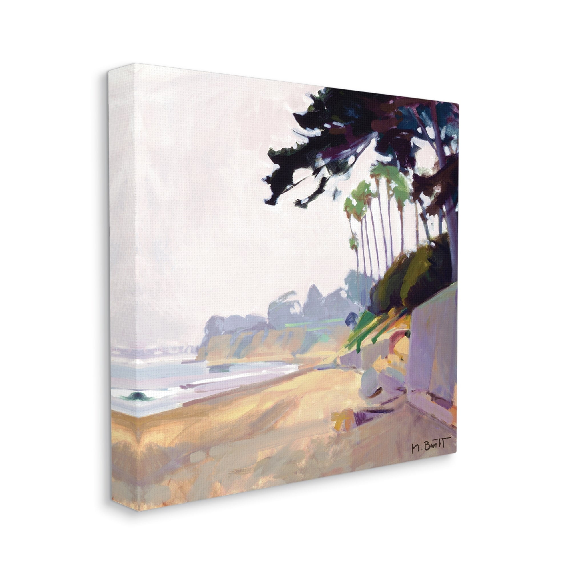 Stupell Industries Summer Haze Beach Landscape Nautical Coastline,30 x 30,Designed by Marcia Burtt