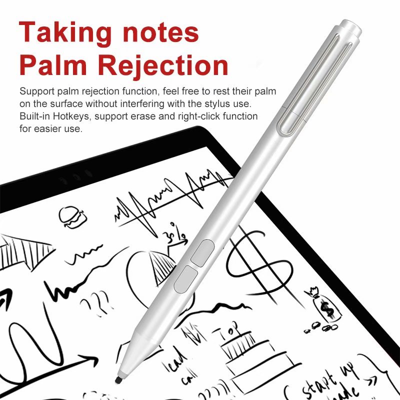 Surface Pen With MPP Palm Rejection Aluminum Body For Microsoft Surface