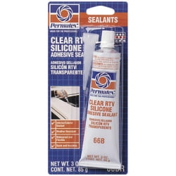 #66 CLEAR SILICONE ADHESIVE SEALANT, 3 OUNCE TUBE