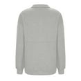 thumbnail image 5 of RYRJJ Women's Half Zip Oversized Sweatshirts Fleece Stand Collar Long Sleeve Thumb Hole Pullover Hoodie Fall Workout Jacket with Pocket(Gray,XL), 5 of 7