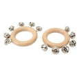 thumbnail image 1 of Handbell Musical Instrument, 2 Pcs Multi Purpose Bell Rattle  for Gathering, 1 of 7