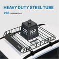 thumbnail image 3 of TUFFIOM 46"x 36"x 6" Universal Rooftop Cargo Carrier Basket, Heavy Duty Steel Roof Rack Basket w/4 Straps with Hook, Car Top Rack Luggage Holder Carrier for SUV Car Truck Van, 3 of 8