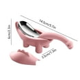 thumbnail image 3 of Mauxuk Dinosaur Rice Spoon Set - Stainless Steel Silicone Handle Flatware for Fruit, Cheese & Appetizers - Dishwasher Safe, Food Grade - Unique Gift for Housewarming, Christmas, 3 of 4