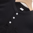 thumbnail image 4 of Lmueinov Men's Waffle Long Sleeve Shirts Plus Size Crew Neck Casual Tops with Pocket Loose Fit Basic Pullover Tees for Men Fall Daily Office Outfits, 4 of 6