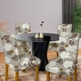 thumbnail image 5 of Flower Chair Covers for Dining Room Set of 4, Dining Chairs Seat Cover,Kitchen Stretch Chair Covers,Seat Cover for Dining Chairs,Furniture Protector for Chairs Dining Room,Slipcover Chair Covers, 5 of 6