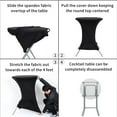 thumbnail image 6 of Cocktail Round Spandex Table Cover Four-Way Tight Fitted Stretch Tablecloth Table Cloth for Outdoor Party Banquet Vendor Wedding,red,red，G37779, 6 of 6