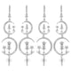 thumbnail image 2 of 2 Pairs Earrings Alloy Diamond Romantic Moon Star Fashion Jewelry Women Girls AccessoriesWhite, 2 of 5