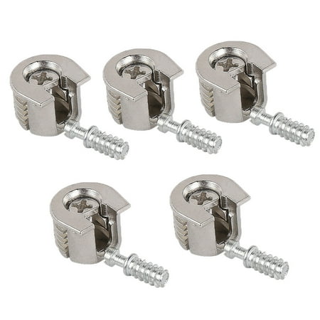 

5 Pcs Eccentric Furniture Connectors Furniture Fittings Connectors for Cabinets (Silver)