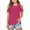 Hot Pink, variant on AWZXDE Girls Short Sleeve Cold Shoulder Top Cute Crew Neck Tee Casual Girls Tops Off Shoulder Shirt For Kids And Teens Dark Blue，5-6 Years