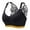 Black, variant on PMVFHDE Sports Bra Women Plus Size Push Up Racerback Yoga Workout Top Wirefree Seamless Gym Fitness Activewear Black