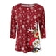 thumbnail image 4 of Pntutb - Camiseta con estampado de moda para mujer, blusa de manga 3/4, cuello redondo, tops casuales Pntutb Pntutb-1886, 4 of 4