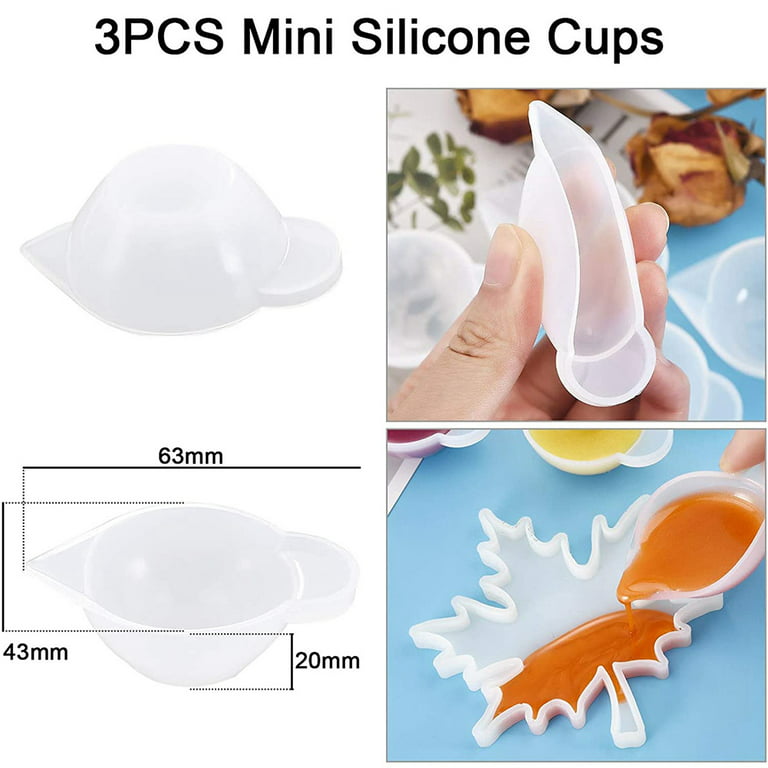 Epoxy Resin Tools Kits Disposable Plastic Transfer Pipettes Siliocne  Measuring Cup Set for UV Epoxy Resin Crafts Jewelry Making