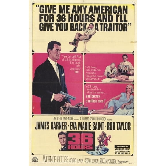 Pop Culture Graphics MOVEG6804 36 Hours Movie Poster Print, 27 x 40