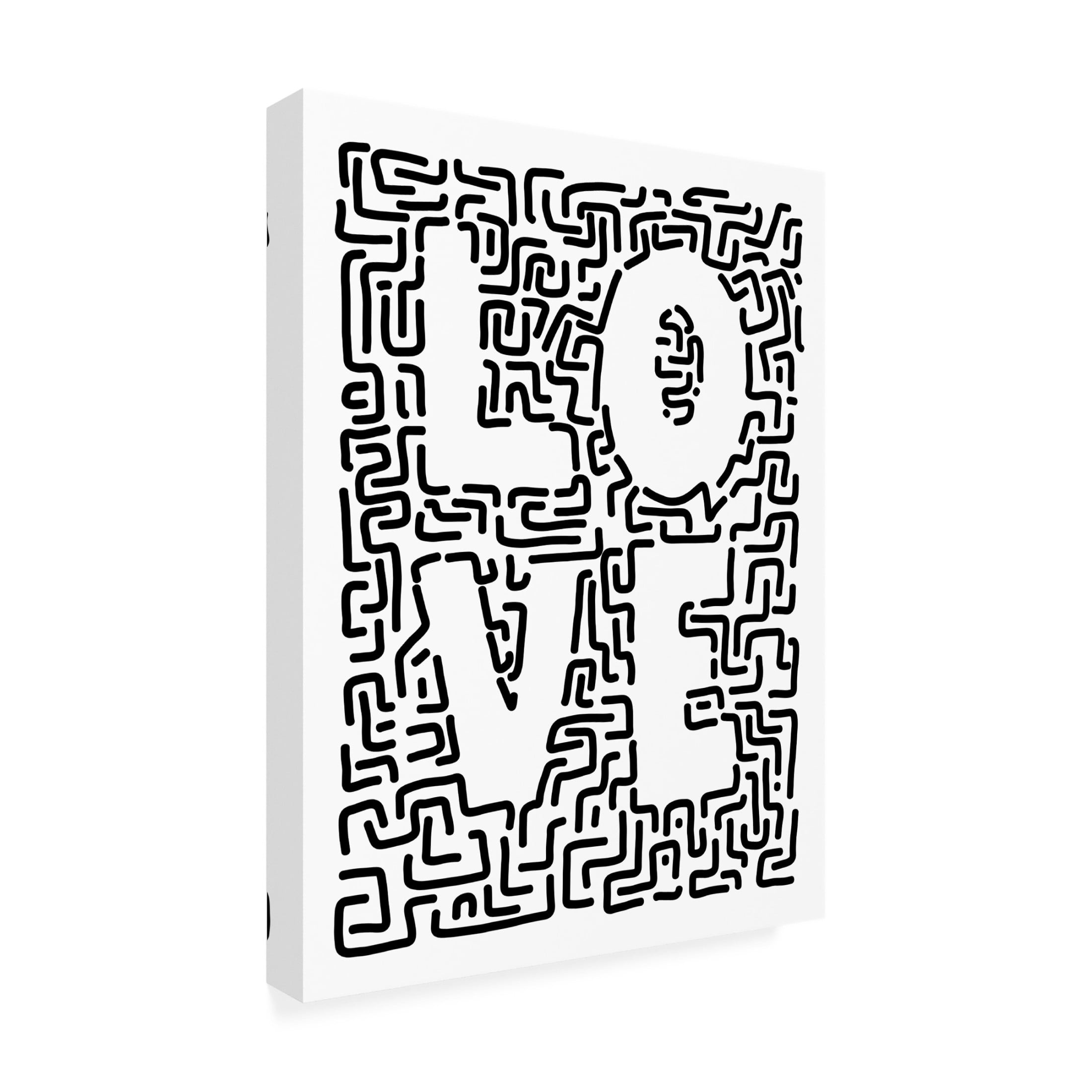 Canvas Wall Art - Tom Quartermaine 'Doodle LOVE' Wall Art for Living Room, Bedroom, or Office Décor by Trademark Fine Art - 14 x 19 Inches