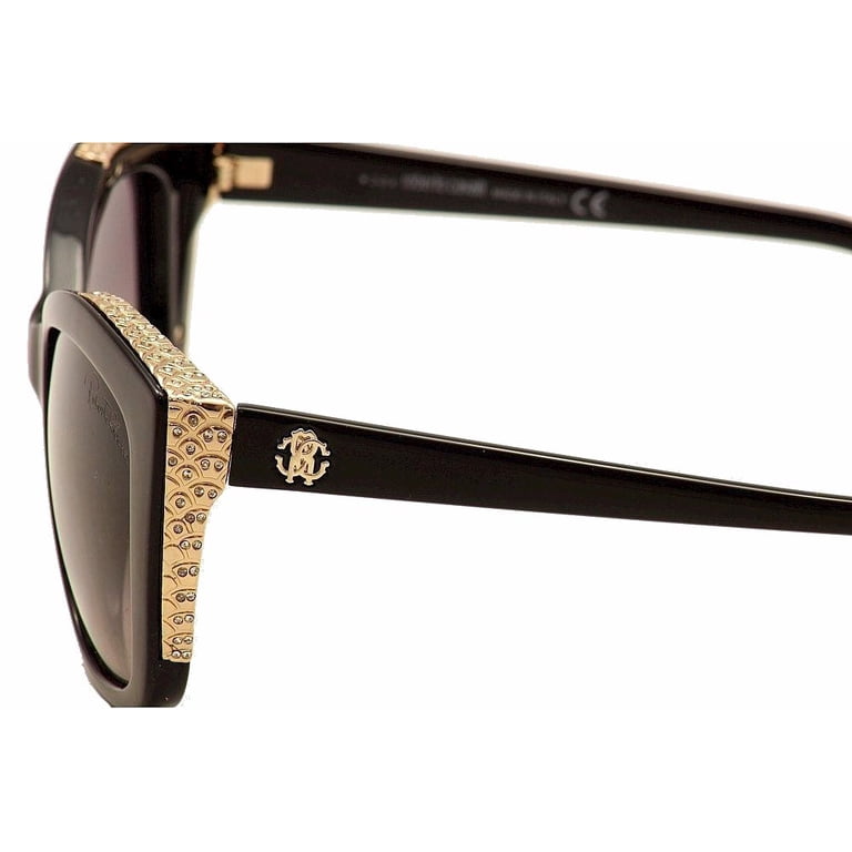 Roberto Cavalli RC888S Mekbuda Sunglasses by Roberto Cavalli blue silver Roberto Cavalli RC888S 01B Mekbuda Black Cat Eye sunglasses  main image 4
