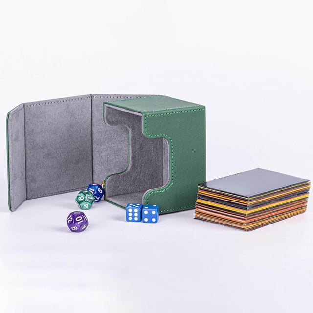 Card Deck Case Organizer Storage Box Storage Box Card for MTG Cards Poker Cards Sport Card Green