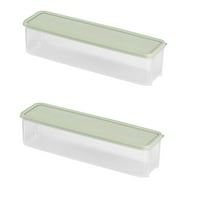 YIKA Tupperware Rectangular Noodles Storage Box Kitchen Eggs Noodles Refrigerator Storage Box Plastic Food Preservation Sealed Box Kitchen Storage Green