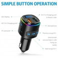thumbnail image 4 of Bc41 Car Fm Transmitter Bluetooth MP3 Player Charger Cigarette Lighter Silver, 4 of 5