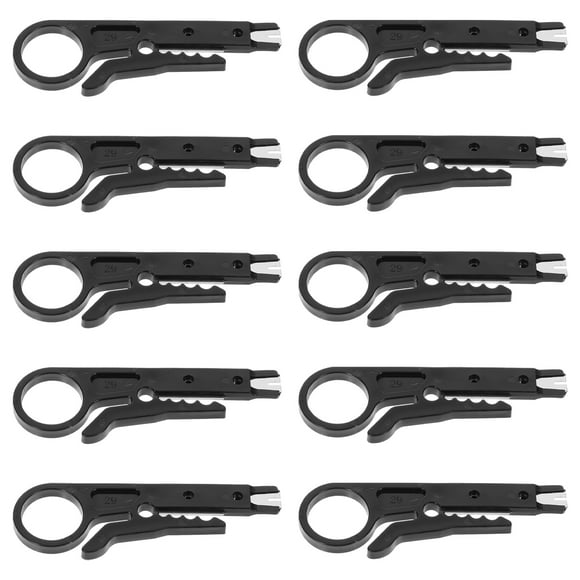 10Pcs Mini Cable Strippers For Network And Electrical Wires Nonprofessionals And Pros