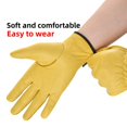 thumbnail image 4 of Sheepskin Leather Work Gloves, Size L, Lightweight & Comfortable for Welding, Gardening, Motorcycle Riding, and Outdoor Work, Breathable & Flexible with Elastic Wrist, 4 of 9