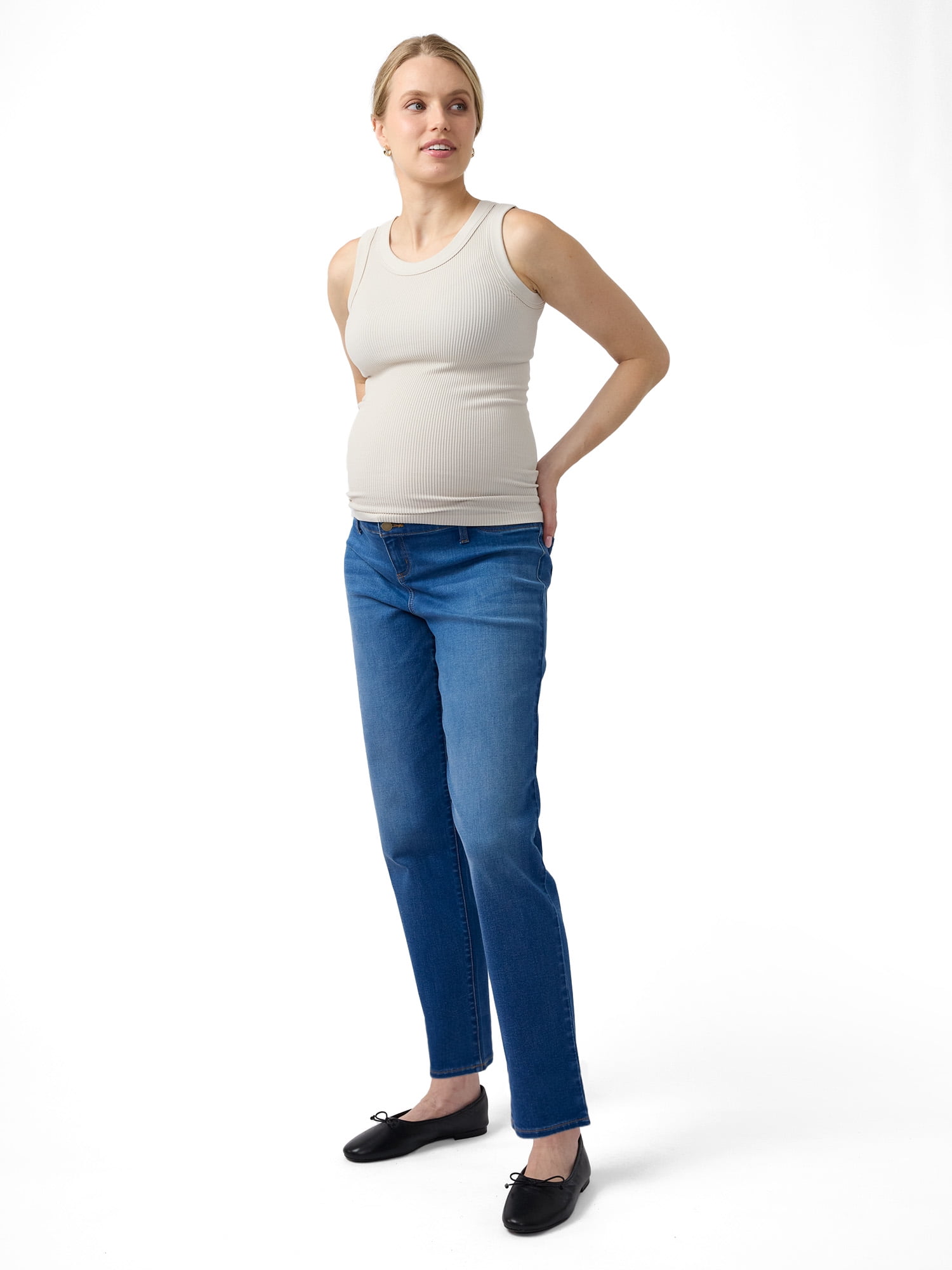 Ingrid & Isabel For Every Belly Women's Maternity Seamless Fitted RibTank, Sizes S-XXL