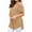 Khaki, variant on Scyoekwg Trendy Women’s T Shirts Casual Dressy Loose Lightweight Blouses Summer Short Sleeve Tops Solid Color Round Neck Cold Shoulder Tops Shirts Blouses Black XXXL(14)