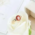 thumbnail image 5 of K-KED Luxury Women Red Cubic Zirconia Rings 18k Yellow Gold Plated Delicate Jewelry Size 6-10-8, 5 of 6