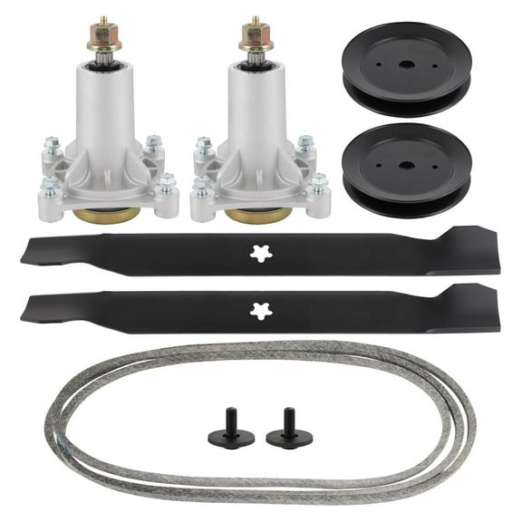 Deck Rebuild Kit 42" Mower Parts Fit for Sears 187292 Spindle 153535 Pulley 138971 Blade 144959 Belt 1 Drive Belt 2 Mower Blades 2 Pulleys 2 Spindle Assembly ﻿