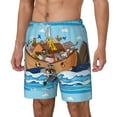 thumbnail image 2 of Uemuo Animals on Noah's Ark Floating Pattern Mens Swim Trunks Quick Dry Board Shorts with Mesh Lining, Stretch Beach Shorts Quick Dry No-Chafing Board Shorts-Medium, 2 of 9