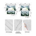 thumbnail image 6 of Ink Green Forest Kitchen Curtains Sets 36 Inch Length with Valance, Watercolor Modern Mountain Swag Valances and Tiers Curtain Set Drapes Swag Curtains for Living Room, Bathroom, Bedroom, Cafe, 6 of 6