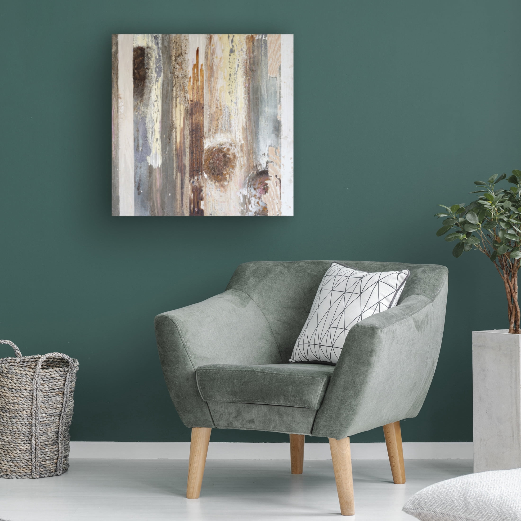 Canvas Wall Art - Erin McGee Ferrell 'Textured Grain V' Wall Art for Living Room, Bedroom, or Office Décor by Trademark Fine Art - 14 x 14 Inches