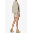 thumbnail image 4 of TheMogan Women's PLUS Cotton Terry Long Sleeve Oversized Top & Drawstring Shorts SET, 4 of 7