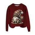 thumbnail image 5 of Zhanying Chandail de Noël Rouge pour Femme Coupe Décontractée Ensemble Tenue des Fêtes Chandail des Fêtes Rouge et Vert pour Femme, 5 of 5