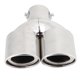thumbnail image 1 of Tubo de escape 1 a 2 silenciador doble punta de escape de coche ajuste universal para coche con tubo de menos de 2.402 in, 1 of 8