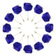 thumbnail image 1 of Ramilletes de Rosa Unique Bargains 12 Pcs para Hombres Ceremonia de Boda Aniversario Cena Formal Azul Oscuro, 1 of 5