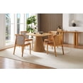 thumbnail image 2 of Kevinplus 47.24'' Wooden Dining Table Round Dining Table, Hardwood Solids Construction, a Oak Top Suitable for Kitchen, Living Room, Cafe ASH, 2 of 9