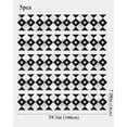 thumbnail image 2 of FLFK Geometric Pattern Stair Riser Decals, Black and White Diamond Design, Self-Adhesive Strips, 39.3" x 7.08" Set of 5, 2 of 6